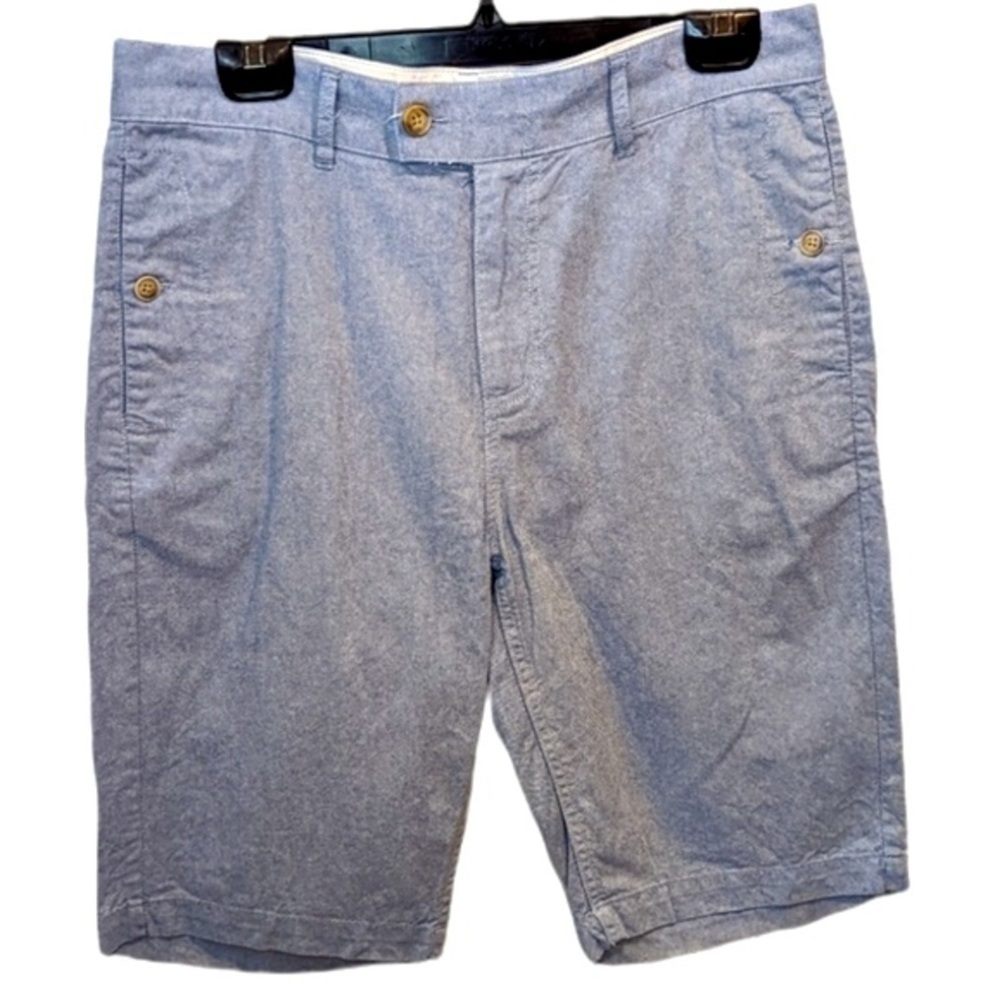 2/$20 Tristan Blue Chambray Bermuda Shorts Small